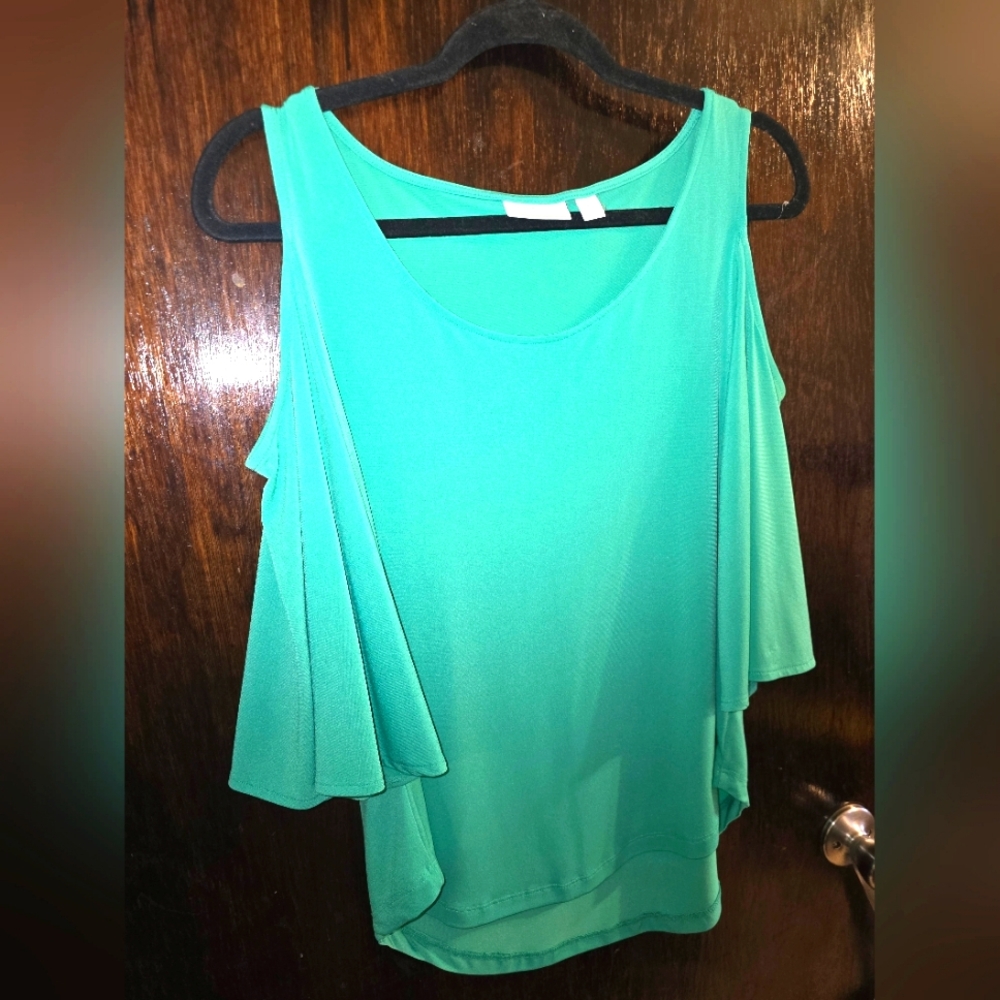 Women's Short Sleeve Blouse - New York & Company - Mint Green - Small